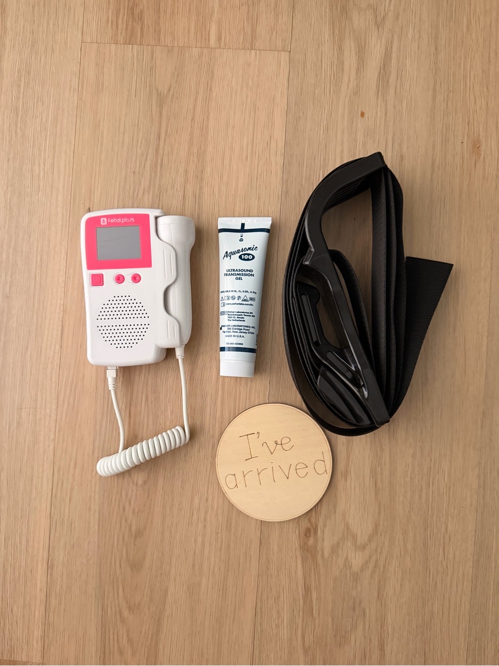 Fetalplus Pink & White Fetal Doppler Monitor - Portable Baby Heartbeat Detecter